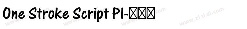 One Stroke Script Pl字体转换